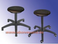 Lab stool with PU seat, ring release
